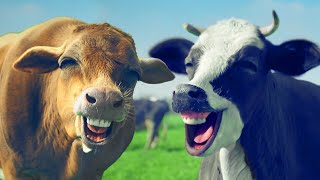 FUNNY COW DANCE 10 │ Cow Song amp Cow Videos 2024 [upl. by Gmur98]