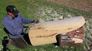 How to make a log chair [upl. by Demha]