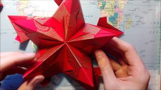 Tutorial Origami Bascetta Stern zusammenstecken [upl. by Bodi364]