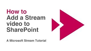 Add a Microsoft Stream Video to a SharePoint Page [upl. by Ettelohcin407]