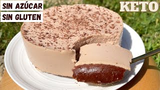 KETO TIRAMISÚ MOUSSE CAKE  Postre FIT Saludable y Fácil SIN HORNO [upl. by Bakemeier]