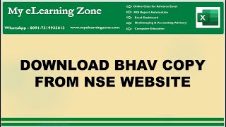 How to download daily bhav copy automatic from NSE in Excel [upl. by Poyssick]