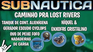 SUBNAUTICA  LOST RIVER NIQUEL ENXOFRE CRISTALINO TANQUE CONT ESCUDO CYC PEIXE FOFO [upl. by Daye]