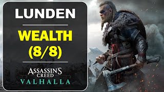 Lunden All Wealth Locations  GearAromor Chests  Assassins Creed valhalla [upl. by Sekofski292]