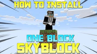 HOW TO DOWNLOAD MINECRAFT ONE BLOCK MAP FOR MINECRAFT PE 120  ONE BLOCK FOR MCPE 120 DOWNLOAD [upl. by Namor331]