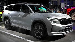 Skoda Kodiaq Sportline 2024 midsizeSUV sporty design spacious interior plugin hybrid option [upl. by Nosneb]