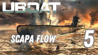 UBoat Gameplay  Mission 5  Scapa Flow [upl. by Aisatsanna236]