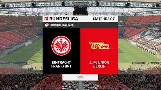 FIFA 23  Eintracht Frankfurt vs FC Union Berlin  Deutsche Bank Park  Gameplay [upl. by Waldo]