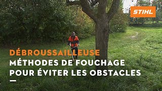 Méthodes de fauchage pour éviter les obstacles  Débroussailleuses STIHL [upl. by Bertram58]