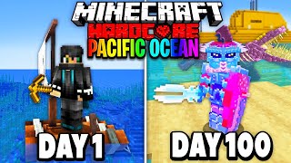 I Survived 100 Days in the Pacific Ocean on Minecraft Heres What Happened [upl. by Nowtna]