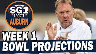 Auburn Week 1 Bowl Projections  Season Outlook [upl. by Anifesoj]