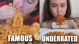 FAMOUS VS UNDERRATED mukbangers [upl. by Aicittel970]