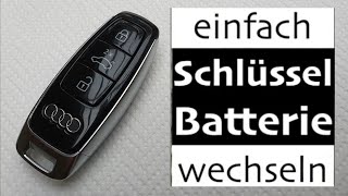 SchlüsselBatterie wechseln Audi A6 A7 A8 Q8 RS Coupé Sportback CR2032 battery [upl. by Dviad]