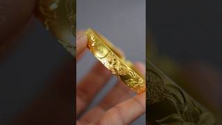 Engrave an elegant lotuspattern bracelet goldaccessories goldbraclets jewelry [upl. by Fisoi]