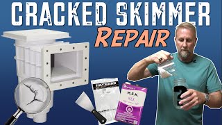 How to Repair a CRACKED Pool Skimmer [upl. by Huskey710]