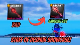 🔥SECRET STAFF OF DESPAIR IN ROBLOX BLADE BALL 🔥Awakened Showcase And Regular Showcase 🔥 [upl. by Minier]