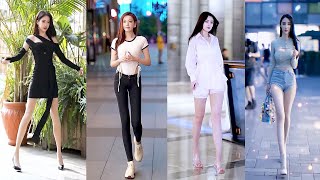 Mejores Street Fashion Tik Tok 2021  Hottest Chinese Girls Street Fashion Style 2021 Ep97 [upl. by Yelram]