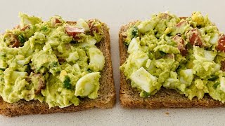 Avocado egg salad sandwich Easy Avocado and egg salad Recipe How to make Avocado Egg Salad [upl. by Galen]