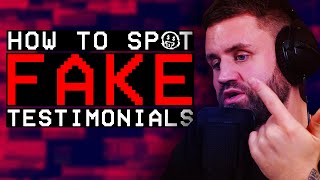 HOW TO SPOT FAKE TESTIMONIALS [upl. by Adlesirhc300]