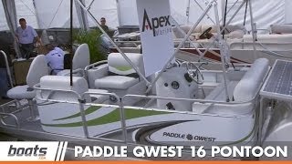 2014 Paddle Qwest 16 Pontoon Boat First Look Video [upl. by Bolt]