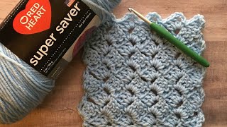 How to Crochet The Slanted Shell Stitch  Slanted Shell Stitch 47 [upl. by Lisbeth880]