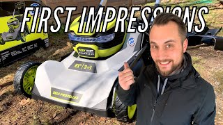 RYOBI 40V HP Lawn Mower  Unboxing  First Impressions  RY401140US [upl. by Kenwee]