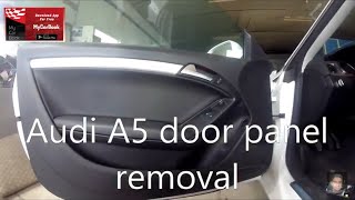 Audi A5 door panel removal [upl. by Prober415]