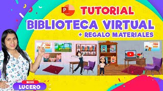 Crear Biblioteca Virtual Completa en Power Point  Aula Virtual  Miss Lucero [upl. by Anida]