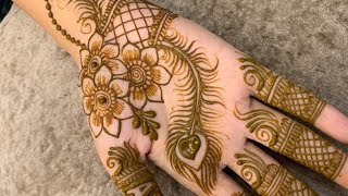 Easy mehndi design Simple design mehndi  mehandi ka design hatheli  Mehdi Dijain simpal mehandi [upl. by Anitsim]