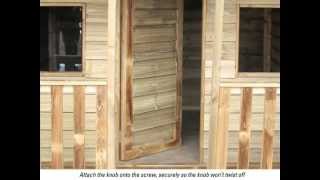 Video installation of attaching a door to your cubby or fort  Country Cubbies [upl. by Sawyor]