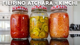 Easy Filipino Papaya Pickle and Kimchi Atchara Homemade Recipe [upl. by Anilef724]