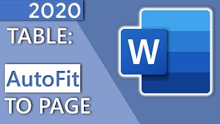 How to Fit Table to Page Margins in Word  in 1 MINUTE HD 2020 [upl. by Felipe]