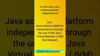 Essential Java Interview Question  Crack Your Next Job Interview Technical Interview javainterview [upl. by Einahteb]