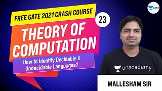 How to identify decidable and undecidable languages  Lec 23  Theory of Computation GATE CSE 2021 [upl. by Formica564]