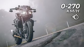 YAMAHA MT 10  TOP SPEED  0270 KMH  AUTOBAHN  ACCELERATION 🔥 [upl. by Baggott]