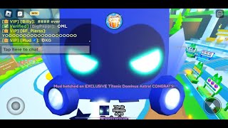 HATCHING TITANIC DOMINUS ASTRA ON MY FIRST TRY Pet Simulator X [upl. by Aniuqahs611]