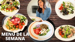 6 Ensaladas Rápidas y Saludables para la Semana recetas cocina [upl. by Dettmer]