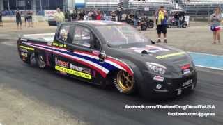 Team Thailand Diesel Drag  82  164mph HD [upl. by Iruj798]