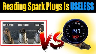 How To Read A Spark Plug Vs Using An AFR Wideband O2 Sensor Gauge  Reading Spark Plug Tuning [upl. by Yssim]