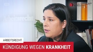 Was Chef und Mitarbeiter bei Kündigung wegen Krankheit wissen müssen – Kanzlei Hasselbach [upl. by Deehsar424]