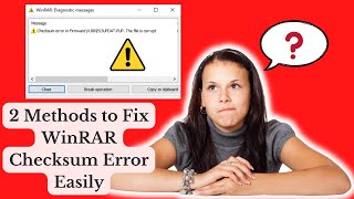 How to fix checksum error in WinRAR extraction Easily [upl. by Eveam]