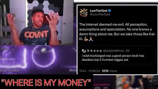 LowTierGod Cries Over Viral Tweet Not Making Him Rich [upl. by Alliehs]