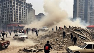 Chinas double earthquake damages buildings 48 and 46 earthquake shake Ningxia [upl. by Zalucki]