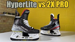 Bauer Vapor HyperLite vs 2X Pro Hockey skates  Everything you need to know [upl. by Ahsemo]