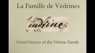 Brief History of the Vidrine Family [upl. by Eelan]