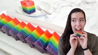 How To Make Rainbow Kuih Lapis Recipe Steamed Malaysian Cake [upl. by Ertnom]