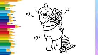 How To Draw Winnie The Pooh Easy Drawing Tutorial [upl. by Giorgia815]