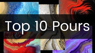 Top 10 Paint Pour Compilation  Acrylic Pouring Abstract Art [upl. by Alesi]