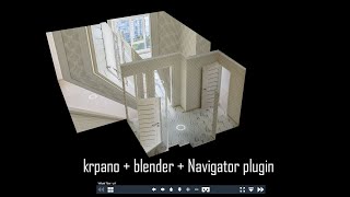 Krpano  Blender  Navigator plugin Eng [upl. by Edalb]