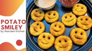 Potato Smiley  Homemade Mccain type Smiles  Potato Snacks Recipe  Easy Instructions [upl. by Osicran]